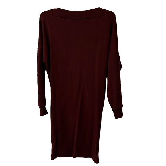 NEW Indah Body Baby Ruth Boatneck Mini Dress in Port Size 1 US Small Burgundy - Picture 12 of 15
